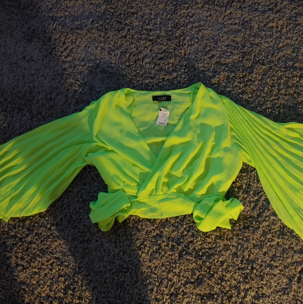 Dopey bright green sheer top for summer time